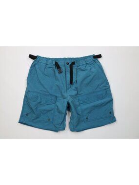 Vintage 90s REI Mens Large Sun Faded Belted Above Knee Trekking Cargo Shorts